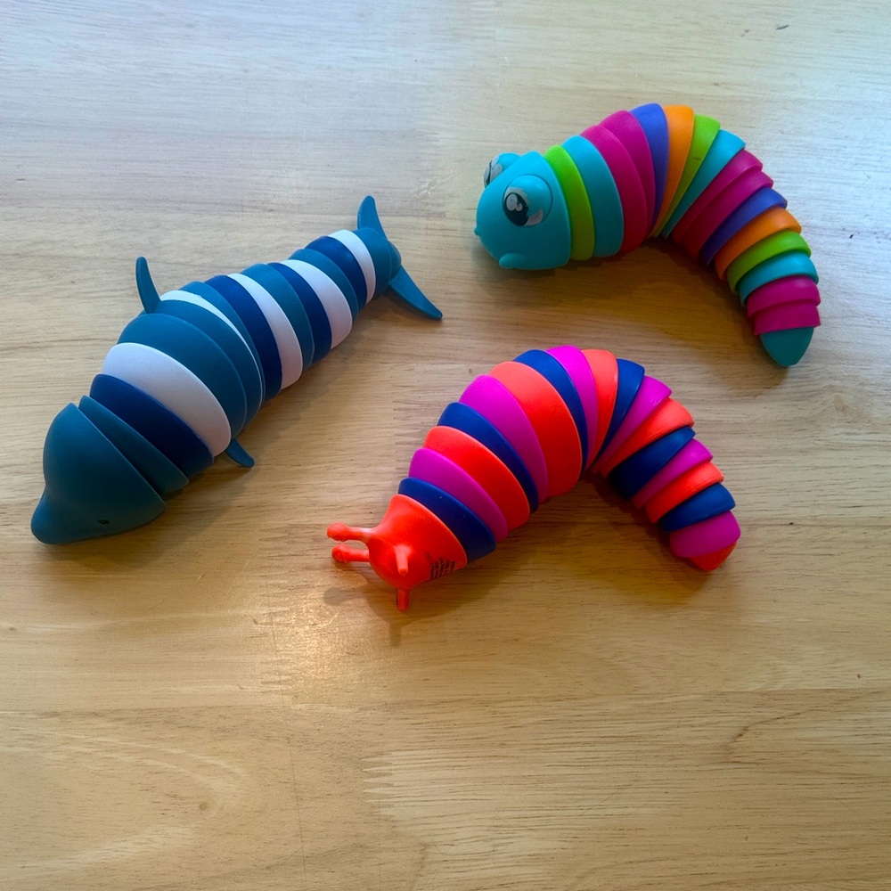 THREE Wiggle Fidget Toys